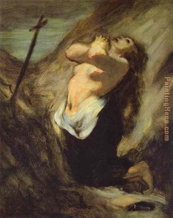 Unknown Artist Mary Magdalene in the Desert Honore Daumier